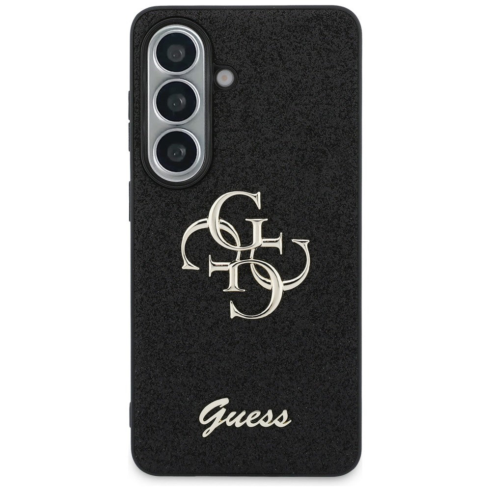 Funda para Samsung Galaxy S26 S942, Guess, Fixed Glitter Big 4G Metal Frame, Negra