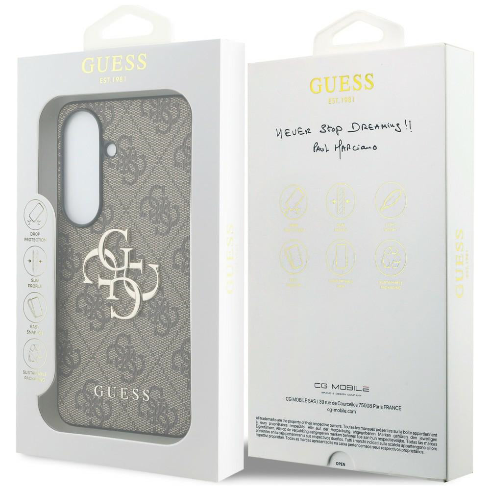 Funda para Samsung Galaxy S26 Plus S947, Guess, 4G Big Logo, Marrón.