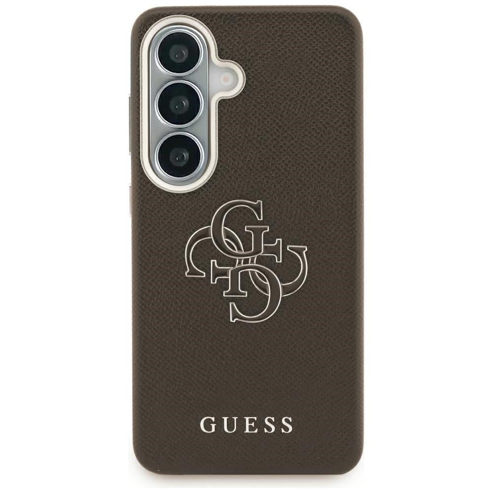 Funda para Samsung Galaxy S26 Plus S947, Guess, 4G Grained Big and Classic Logo, Marrón