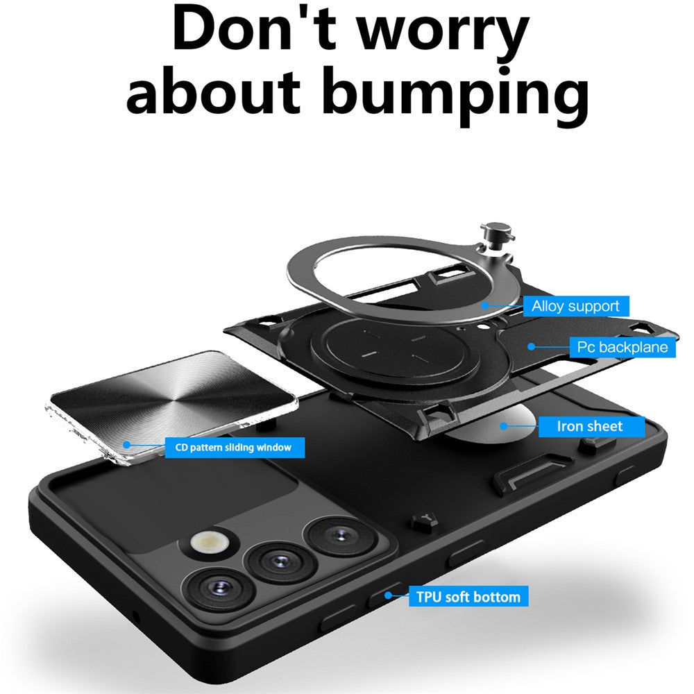 Funda para Samsung Galaxy S26 Plus, Techsuit, CamGuard Pro, Negra