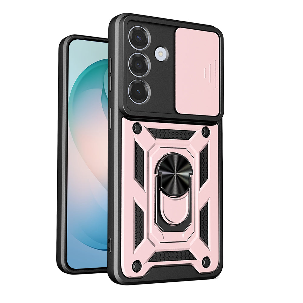 Funda para Samsung Galaxy S26 Plus, Techsuit, CamShield, Rosa Dorada