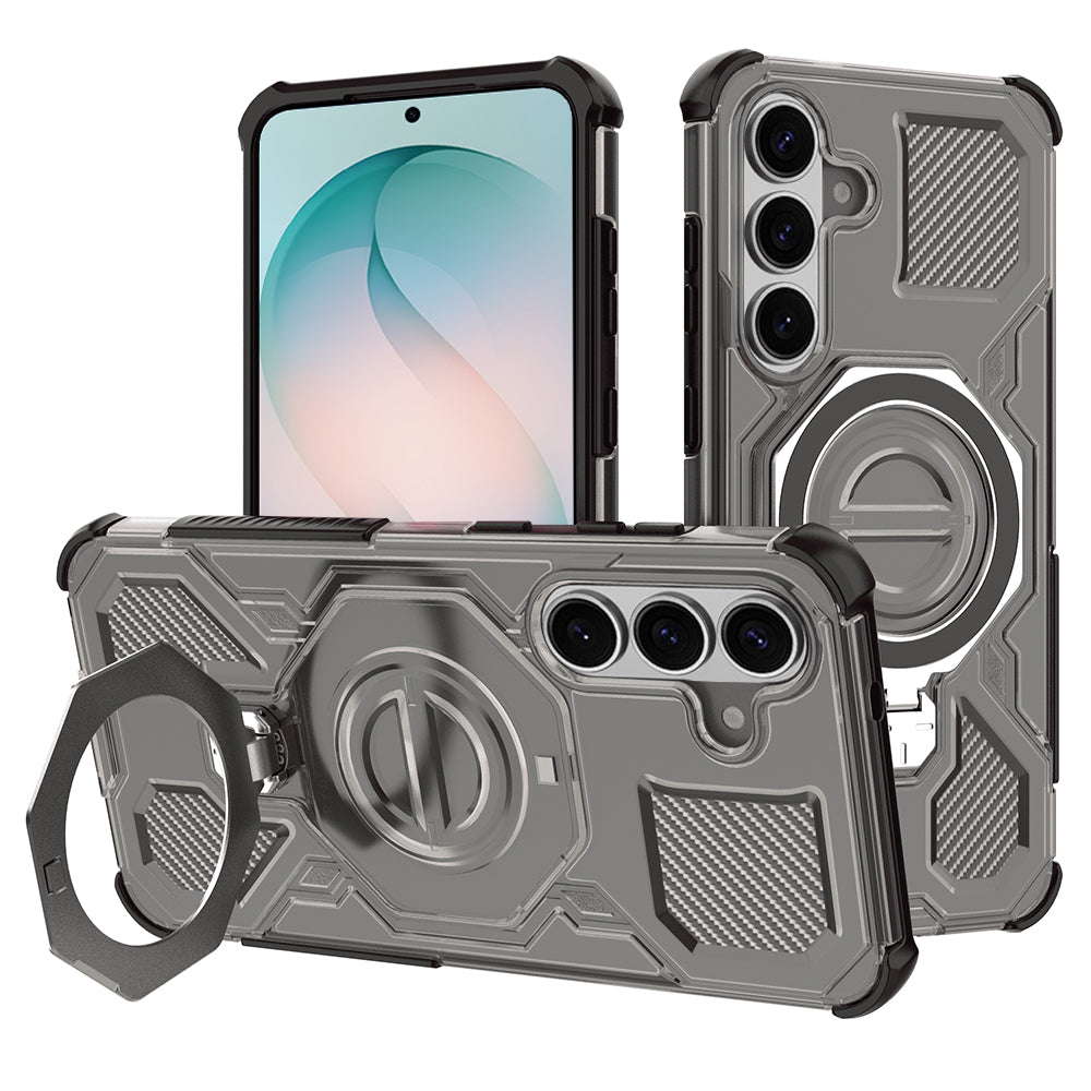 Funda para Samsung Galaxy S26 Plus, Techsuit, Carbon Shield Pro, Ahumado