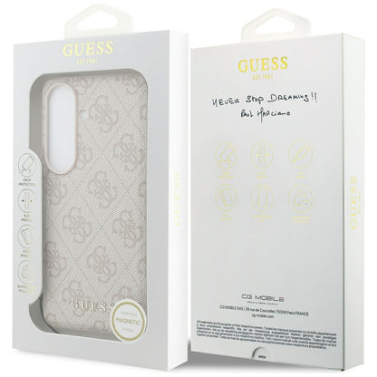 Funda para Samsung Galaxy S26 S942, Guess, 4G Classic Logo Charm, Rosa