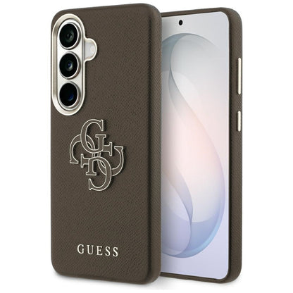 Funda para Samsung Galaxy S26 S942, Guess, 4G Grained Big and Classic Logo, Marrón