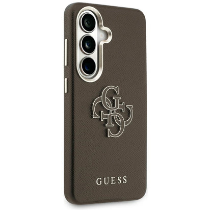 Funda para Samsung Galaxy S26 S942, Guess, 4G Grained Big and Classic Logo, Marrón