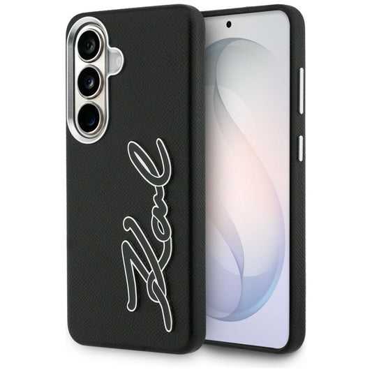 Funda para Samsung Galaxy S26 S942, Karl Lagerfeld, Signature Resin Logo, Negra