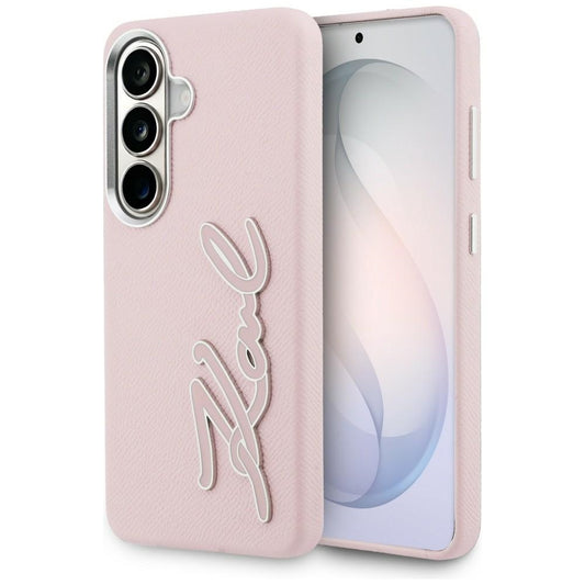 Funda para Samsung Galaxy S26 S942, Karl Lagerfeld, Signature Resin Logo, Rosa