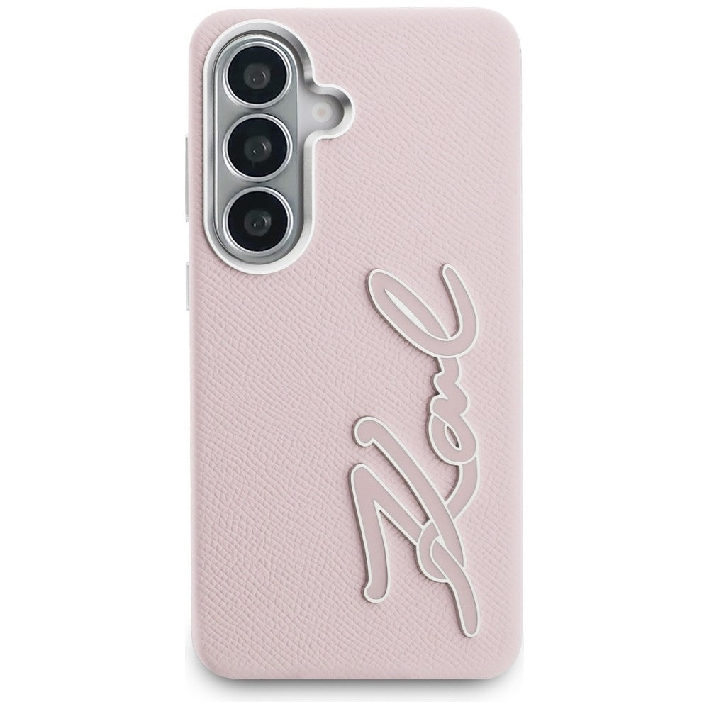 Funda para Samsung Galaxy S26 S942, Karl Lagerfeld, Signature Resin Logo, Rosa