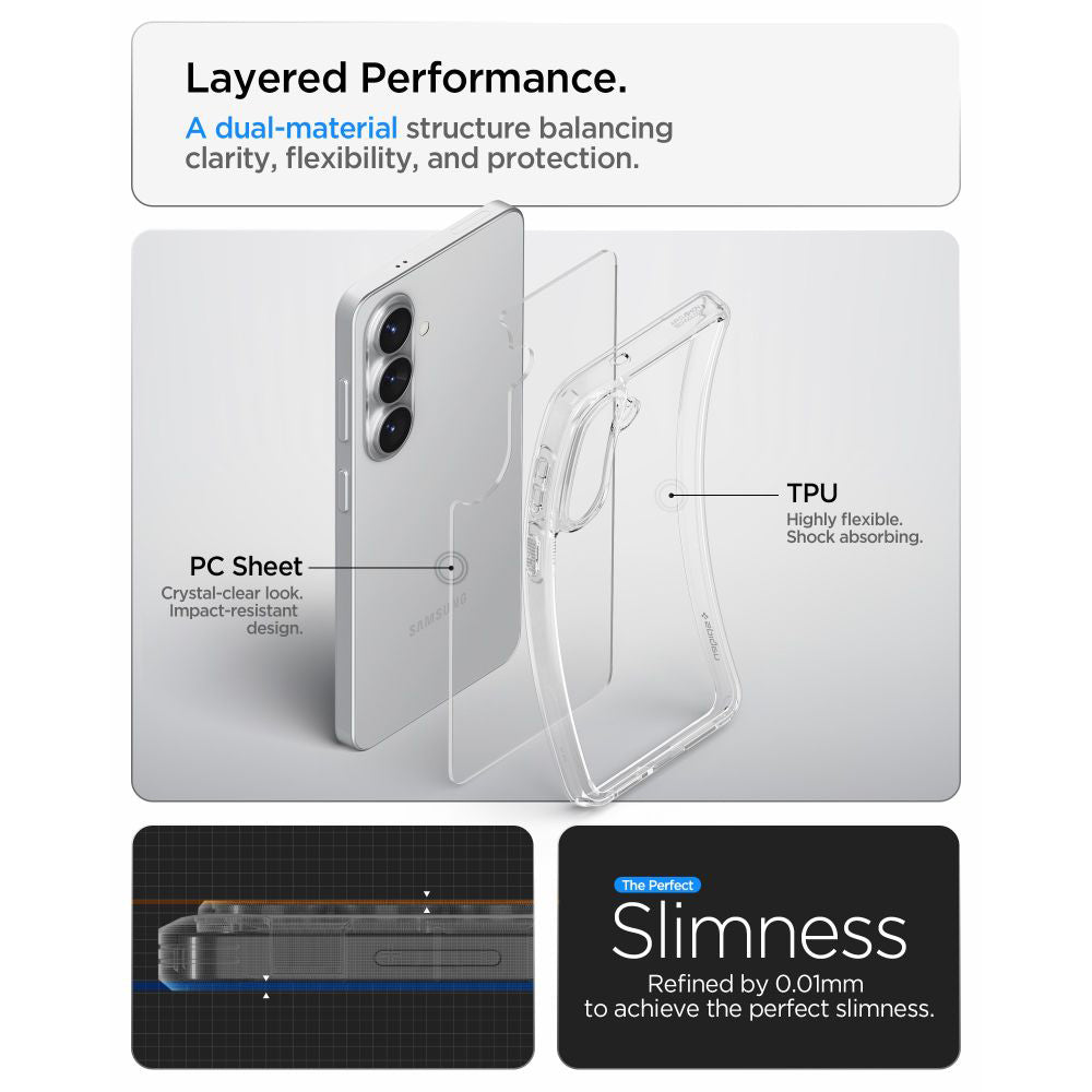 Funda para Samsung Galaxy S26 S942, Spigen, Ultra Hybrid, Transparente ACS10732