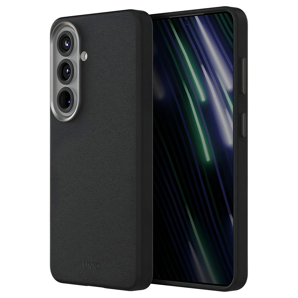 Funda para Samsung Galaxy S26 S942, UNIQ, Lyden Leatherette, Negra