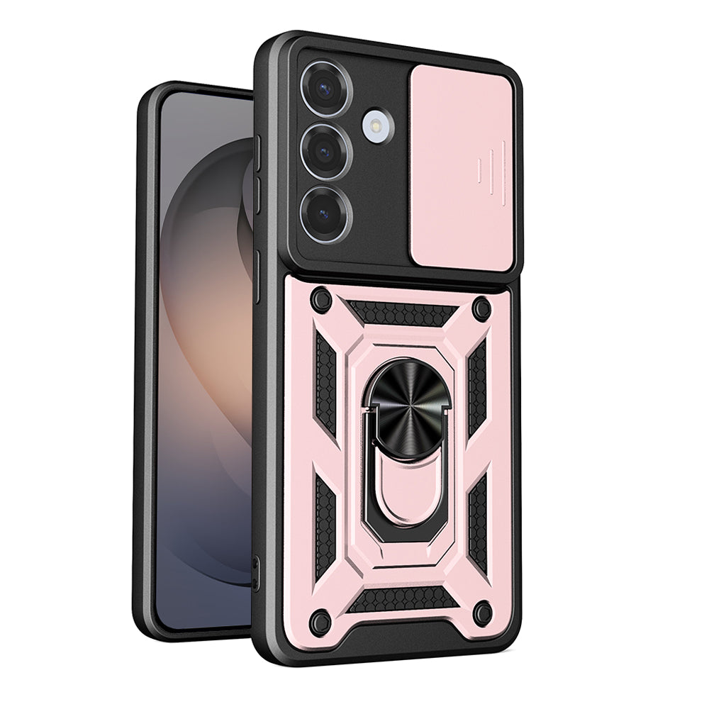 Funda para Samsung Galaxy S26, Techsuit, CamShield, Rosa Dorada