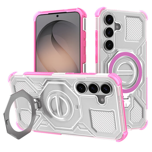 Funda para Samsung Galaxy S26, Techsuit, Carbon Shield Pro, Rosa.