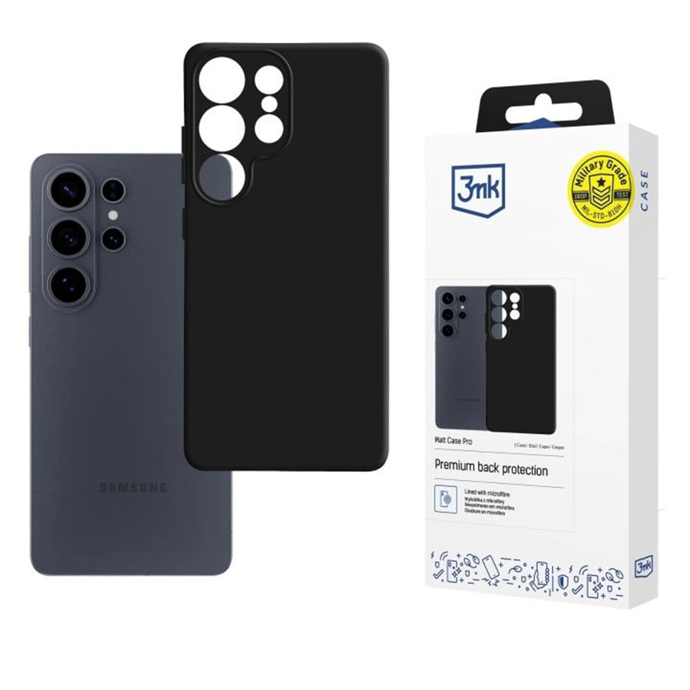 Case for Samsung Galaxy S26 Ultra, 3MK, Pro, Matte Black
