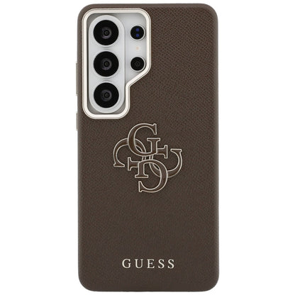 Funda para Samsung Galaxy S26 Ultra S948, Guess, 4G Grained Big and Classic Logo, Marrón