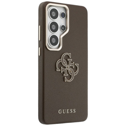 Funda para Samsung Galaxy S26 Ultra S948, Guess, 4G Grained Big and Classic Logo, Marrón