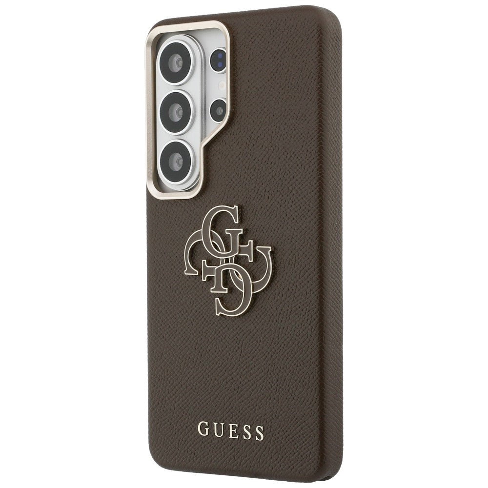 Funda para Samsung Galaxy S26 Ultra S948, Guess, 4G Grained Big and Classic Logo, Marrón