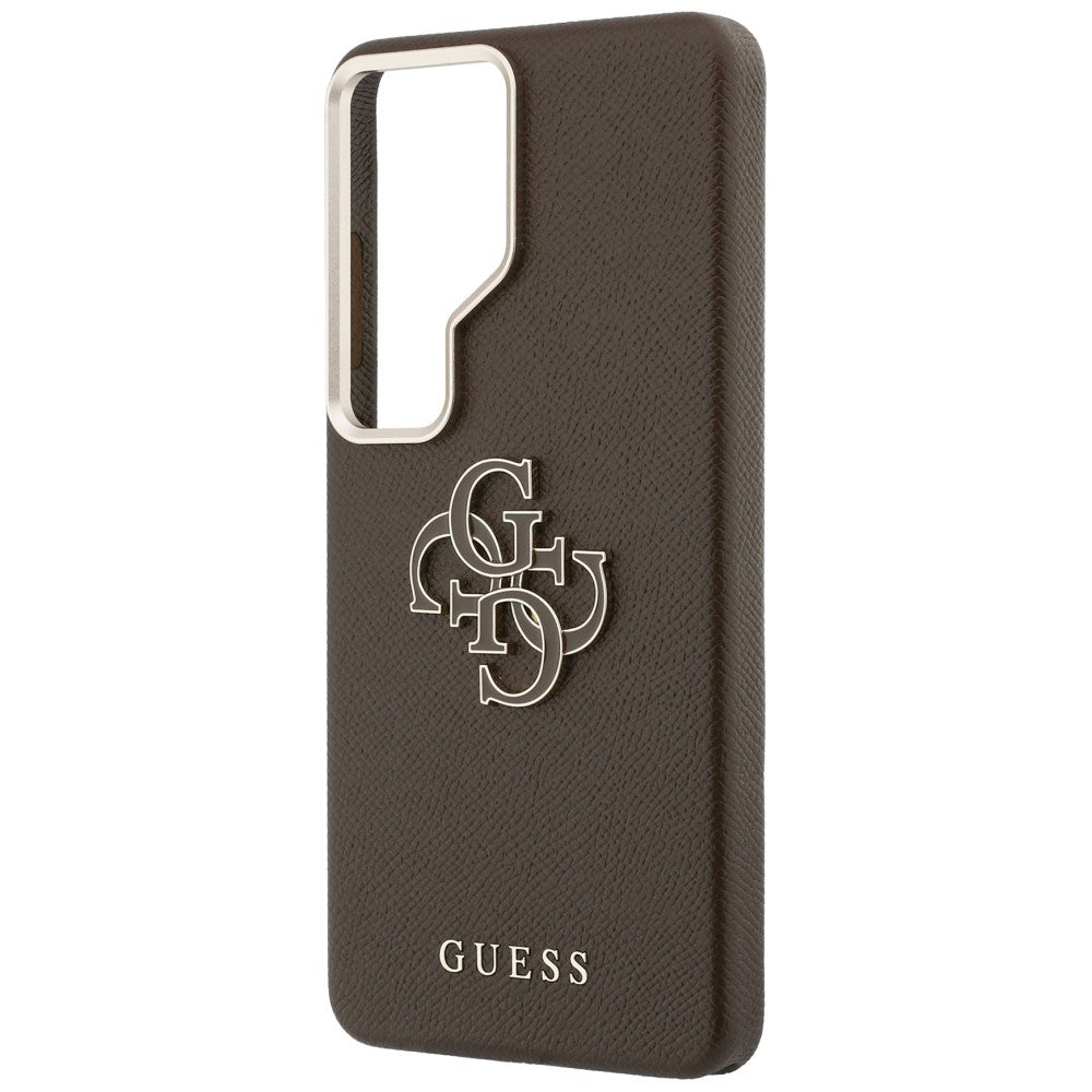 Funda para Samsung Galaxy S26 Ultra S948, Guess, 4G Grained Big and Classic Logo, Marrón