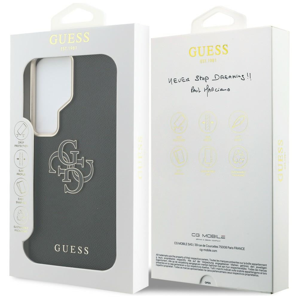 Funda para Samsung Galaxy S26 Ultra S948, Guess, 4G Grained Big and Classic Logo, Negra
