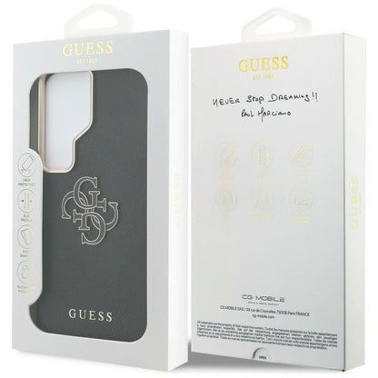 Funda para Samsung Galaxy S26 Ultra S948, Guess, 4G Grained Big and Classic Logo, Negra
