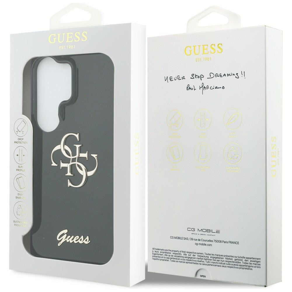 Funda para Samsung Galaxy S26 Ultra S948, Guess, IML Big Metal 4G Script, Negra
