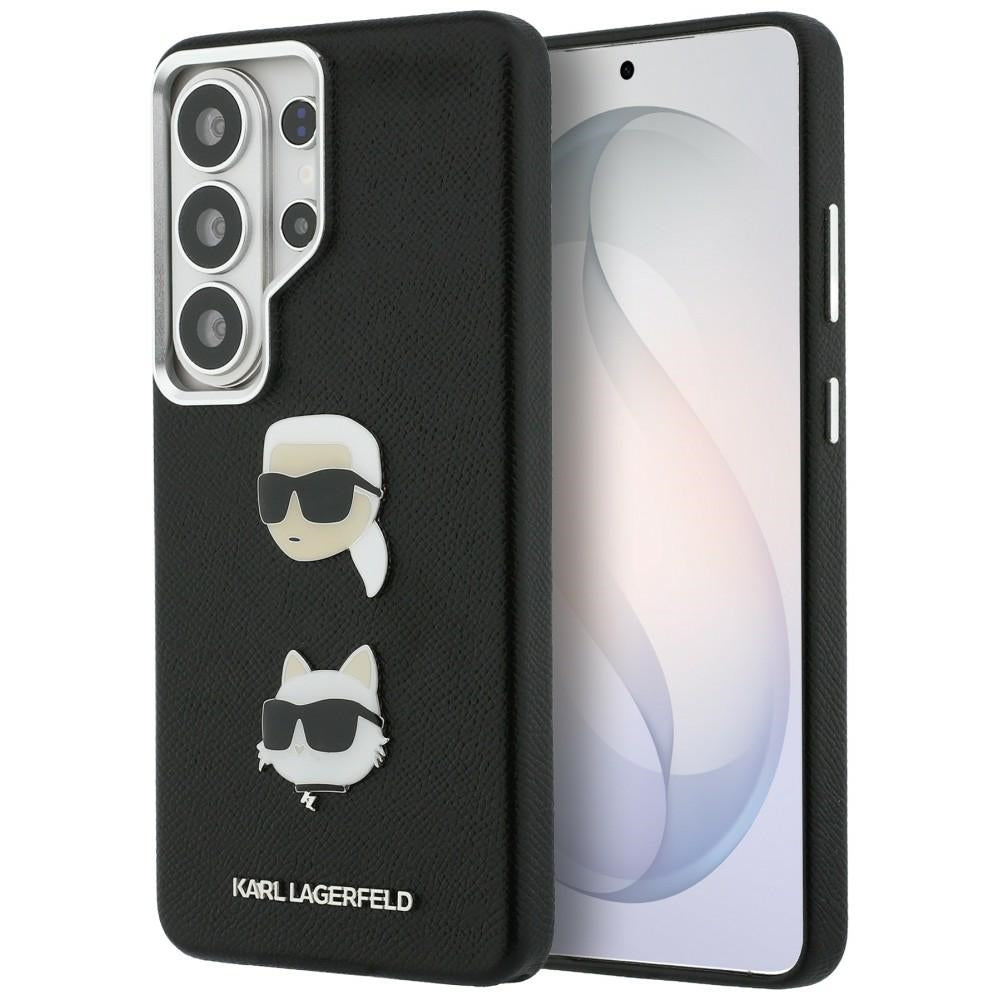 Funda para Samsung Galaxy S26 Ultra S948, Karl Lagerfeld, Saffiano Karl & Choupette's Head Pin, Negra