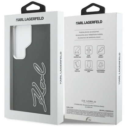 Funda para Samsung Galaxy S26 Ultra S948, Karl Lagerfeld, Signature Resin Logo, Negra