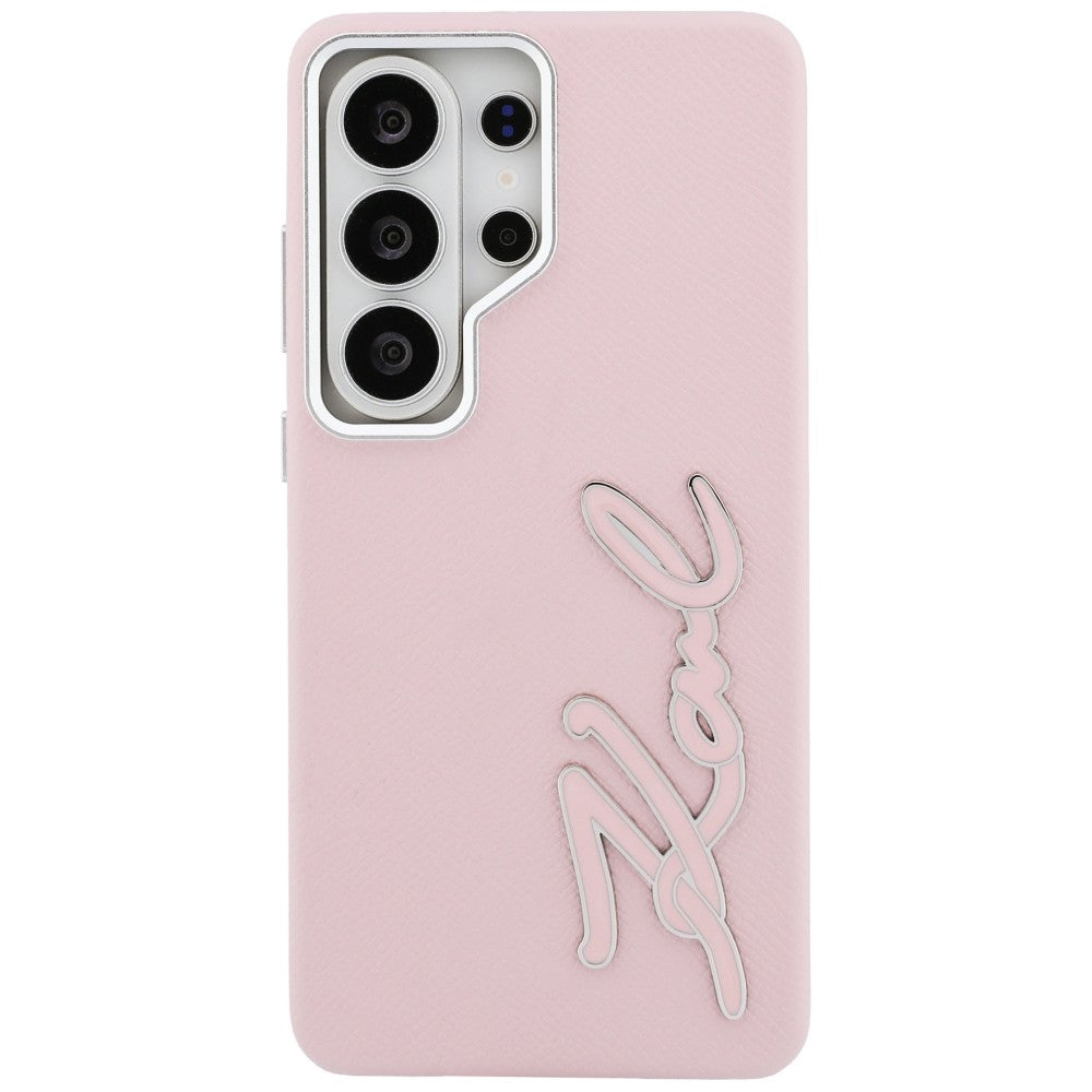 Funda para Samsung Galaxy S26 Ultra S948, Karl Lagerfeld, Signature Resin Logo, Rosa