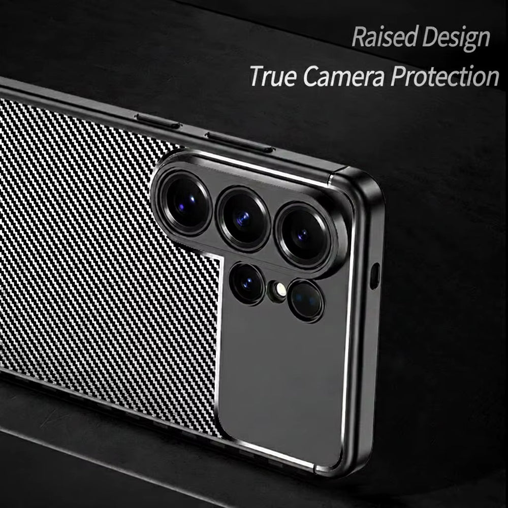 Funda para Samsung Galaxy S26 Ultra, Techsuit, CarbonFiber, Negra