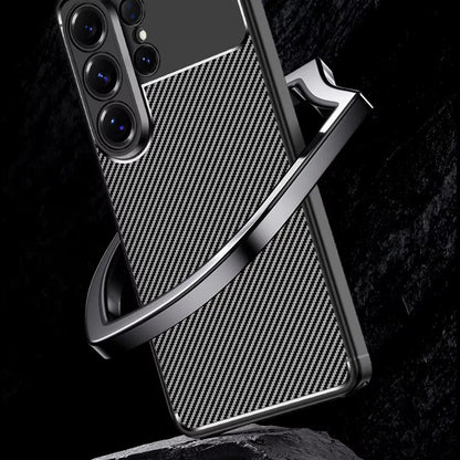 Funda para Samsung Galaxy S26 Ultra, Techsuit, CarbonFiber, Negra