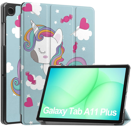 Funda para Samsung Galaxy Tab A11+ / Tab A9+, Techsuit, FoldPro Unicorn, Multicolor