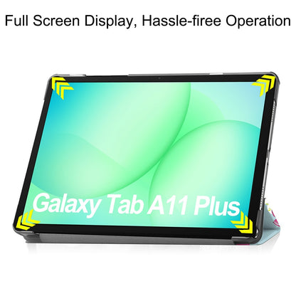 Funda para Samsung Galaxy Tab A11+ / Tab A9+, Techsuit, FoldPro Unicorn, Multicolor
