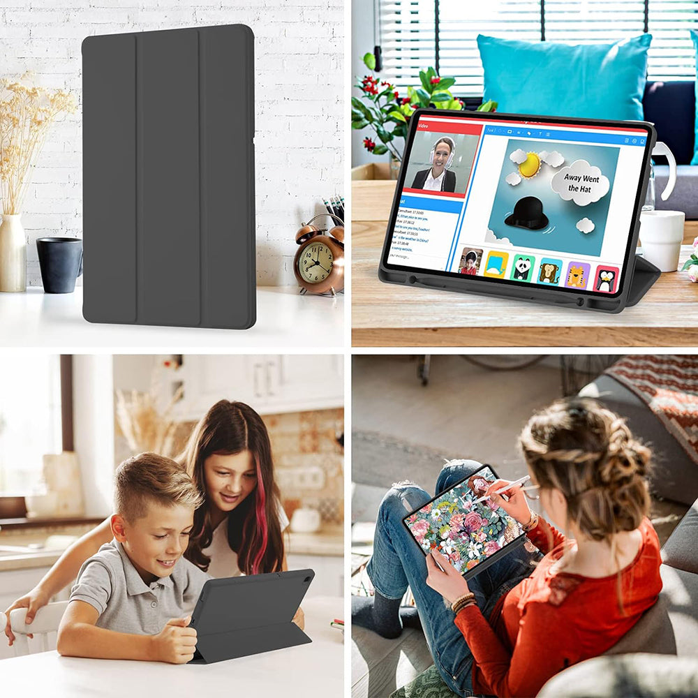 Funda para Samsung Galaxy Tab A7 Lite, Techsuit, Flex Trifold, Negra