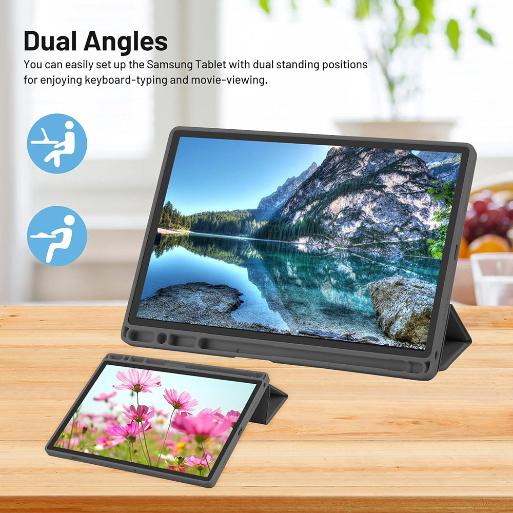 Funda para Samsung Galaxy Tab A8 10.5 (2021), Techsuit, Flex Trifold, Verde Matcha
