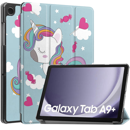 Funda para Samsung Galaxy Tab A9+, Techsuit, FoldPro Unicorn, Multicolor