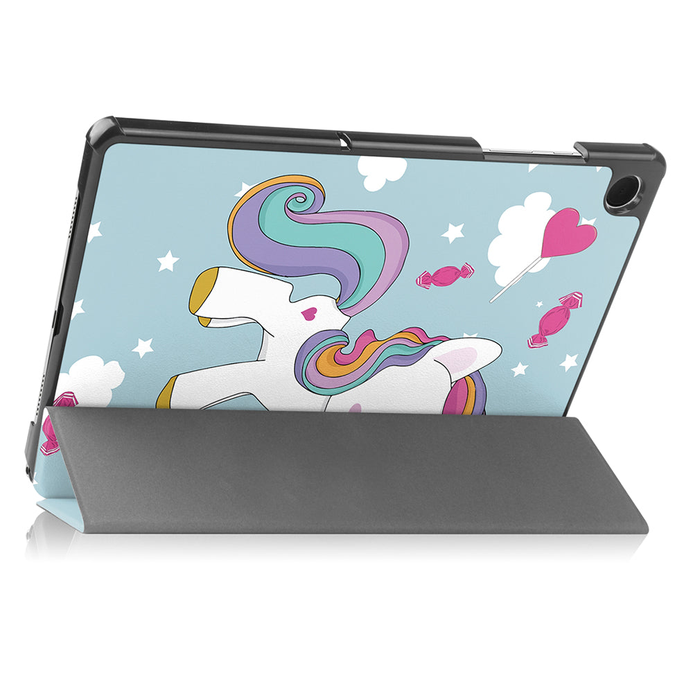 Funda para Samsung Galaxy Tab A9+, Techsuit, FoldPro Unicorn, Multicolor