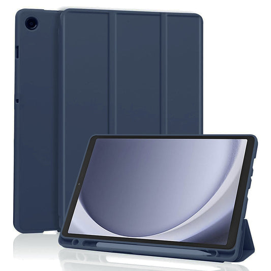 Funda para Samsung Galaxy Tab A11 / Tab A9, Techsuit, Flex Trifold, Azul Marino