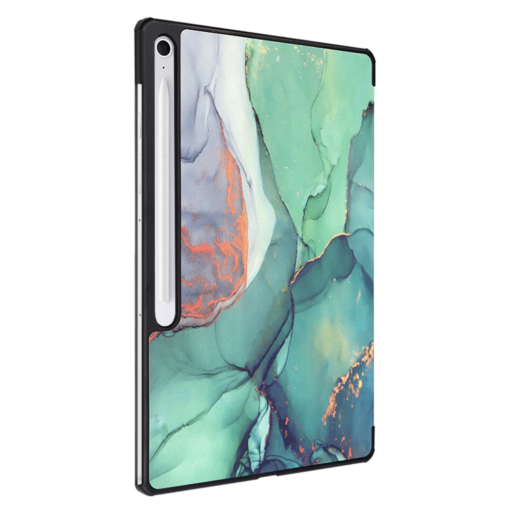 Funda para Samsung Galaxy Tab S10 FE+, Techsuit, FoldPro Green Time, Multicolor