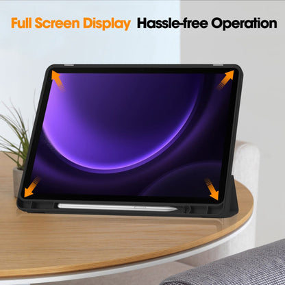 Funda para Samsung Galaxy Tab S10 FE / Tab S9 FE / Tab S9, Techsuit, Flex Trifold, Negra