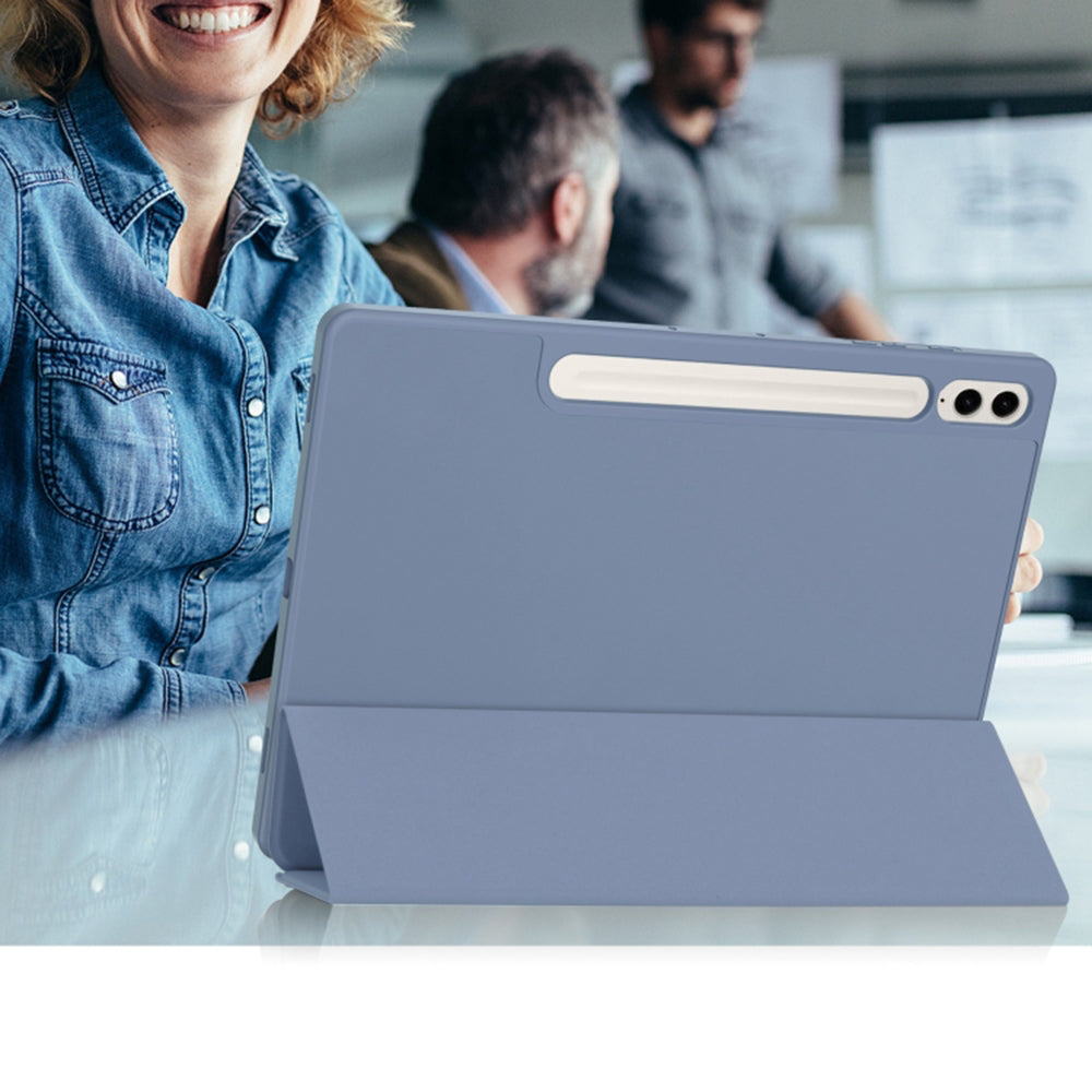 Funda para Samsung Galaxy Tab S10+ / Tab S9 FE+ / Tab S9+, Techsuit, Flex Trifold, Gris