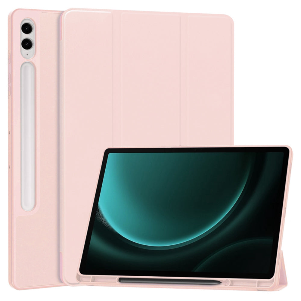 Funda para Samsung Galaxy Tab S10+ / Tab S9 FE+ / Tab S9+, Techsuit, Flex Trifold, Rosa