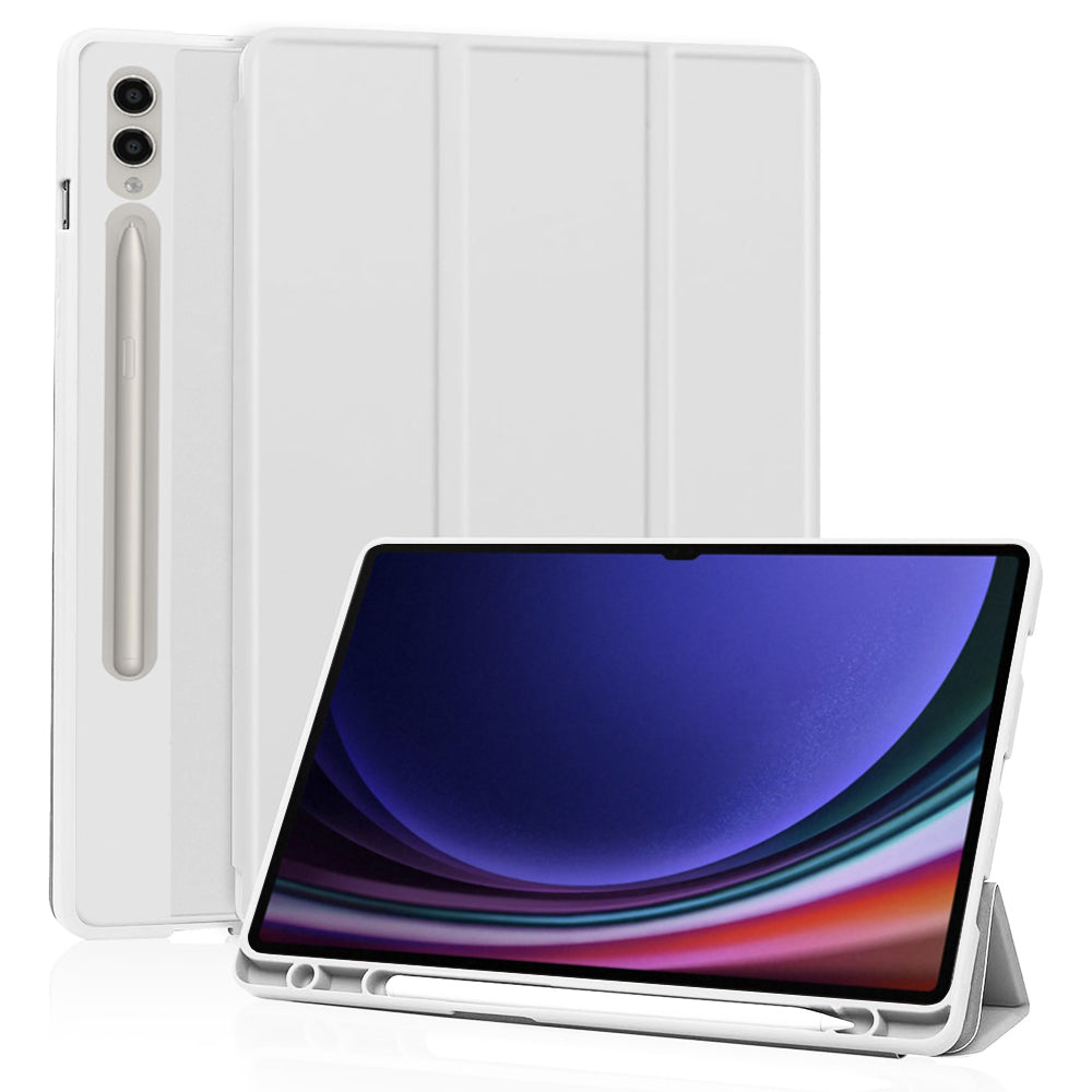 Funda para Samsung Galaxy Tab S10 Ultra / Tab S9 Ultra, Techsuit, Flex Trifold, Gris