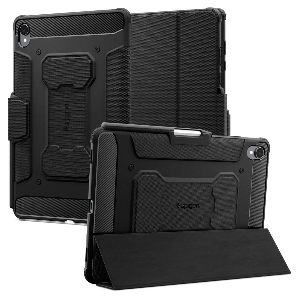 Funda para Samsung Galaxy Tab S11, Spigen, Rugged Armor Pro, Negra ACS10149