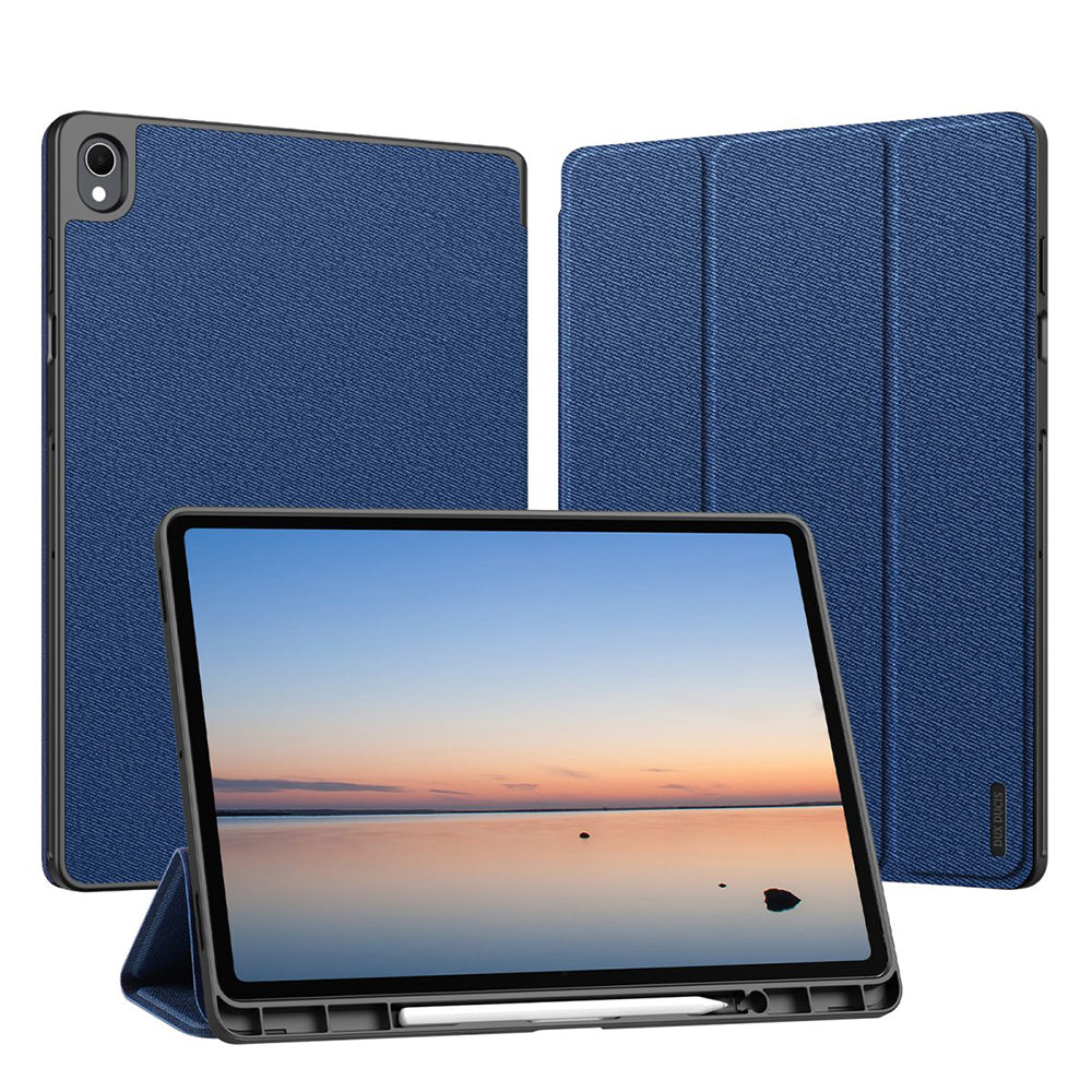 Funda para Samsung Galaxy Tab S12 Plus, DUX DUCIS, Domo con soporte para lápiz, azul