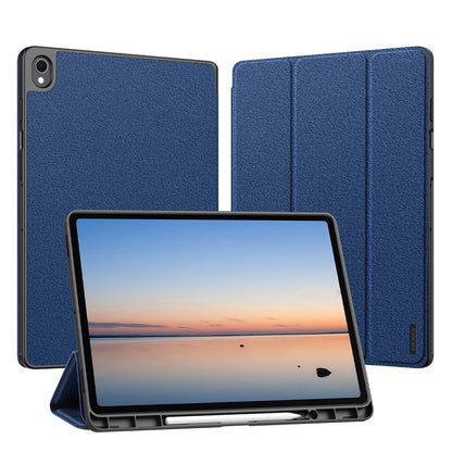 Funda para Samsung Galaxy Tab S12 Plus, DUX DUCIS, Domo con soporte para lápiz, azul