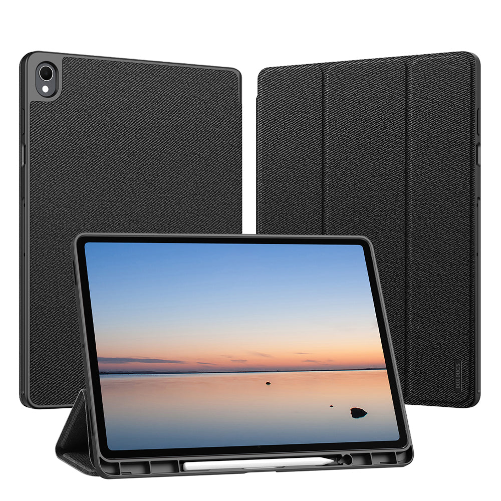 Funda para Samsung Galaxy Tab S12 Plus, DUX DUCIS, Domo con soporte para lápiz, negra
