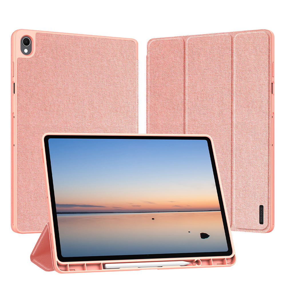 Funda para Samsung Galaxy Tab S12 Plus, DUX DUCIS, Domo con soporte para lápiz, rosa