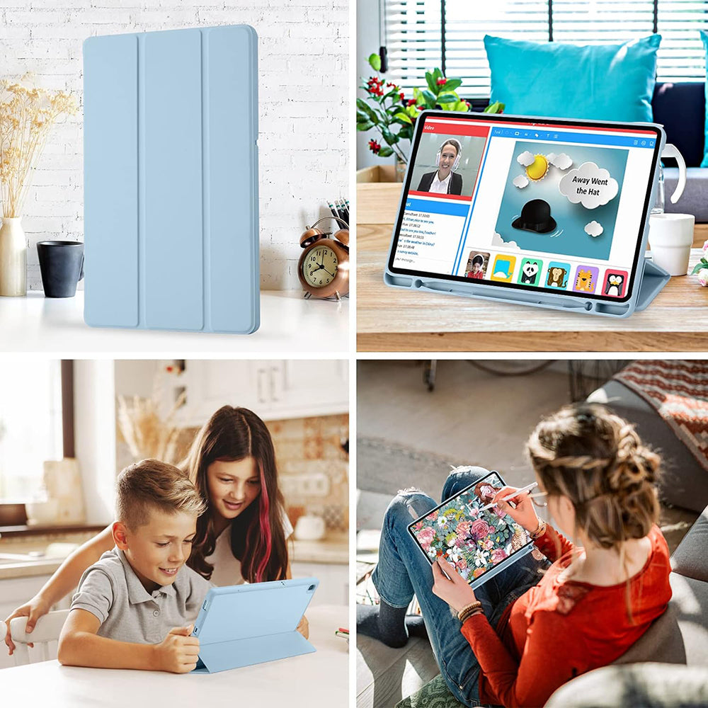 Case for Samsung Galaxy Tab S6 Lite (2024) / Tab S6 Lite (2022) / Tab S6 Lite (2020), Techsuit, Flex Trifold, Blue
