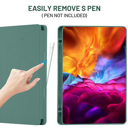 Funda para Samsung Galaxy Tab S6 Lite (2024) / Tab S6 Lite (2022) / Tab S6 Lite (2020), Techsuit, Flex Trifold, Verde
