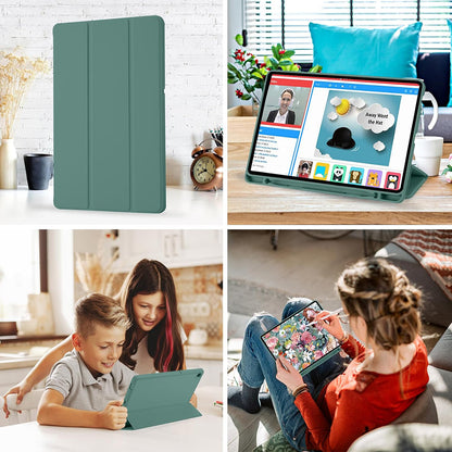 Funda para Samsung Galaxy Tab S6 Lite (2024) / Tab S6 Lite (2022) / Tab S6 Lite (2020), Techsuit, Flex Trifold, Verde