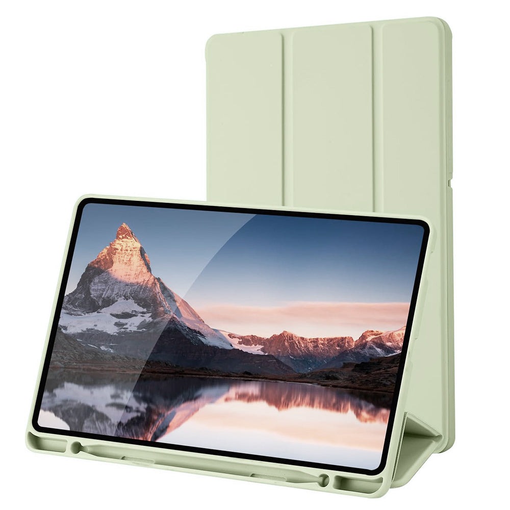 Funda para Samsung Galaxy Tab S6 Lite (2024) / Tab S6 Lite (2022) / Tab S6 Lite (2020), Techsuit, Flex Trifold, Verde Matcha